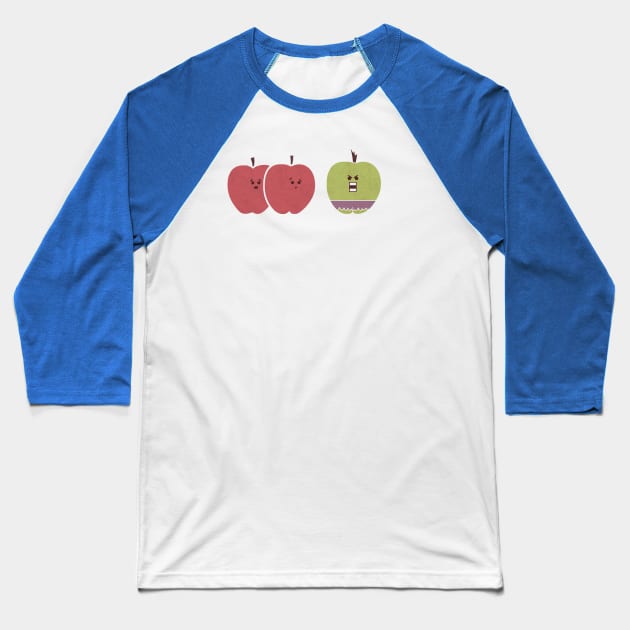 Green Apples Are Always Angry Baseball T-Shirt by HandsOffMyDinosaur